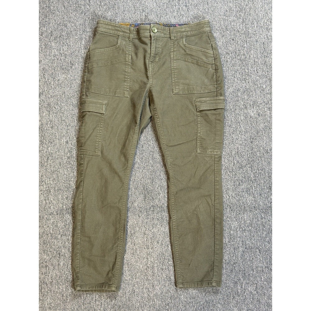 prAna Olive Green Canvas Utility Cargo Pants Size 8 Gorpcore Outdoor Hiking